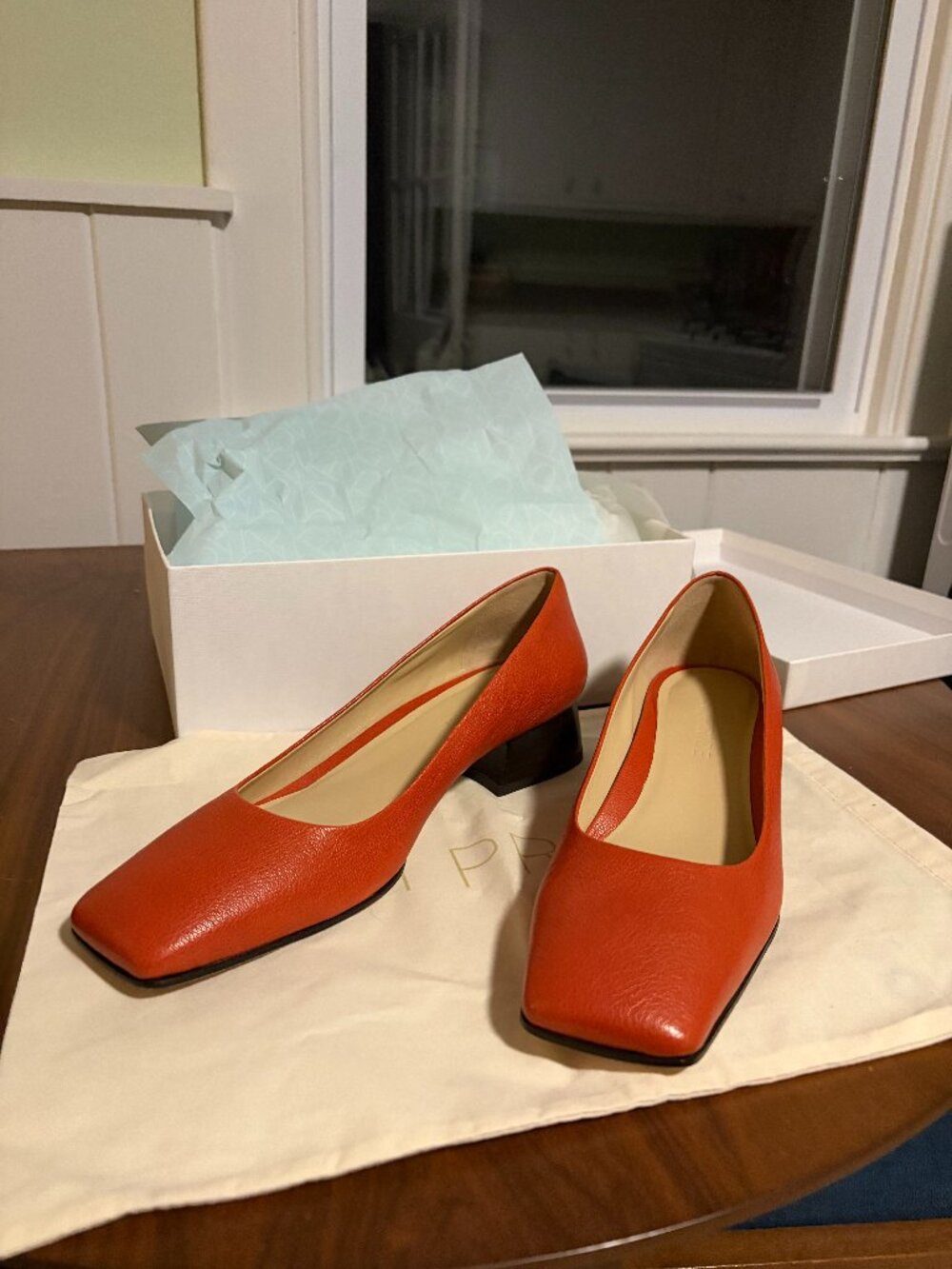 Kiki Price Orange Chunky Loafer Heel EU 41